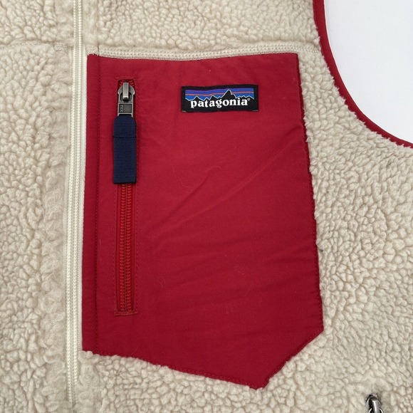 Patagonia‎ Classic Retro-X Fleece Vest Womens Medium Beige Style 23083 Sherpa - Picture 7 of 9